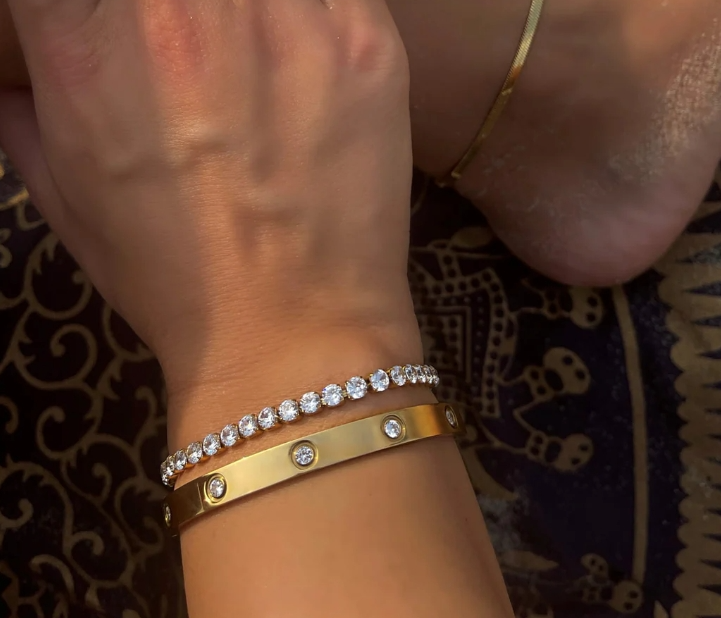 Pulseira de tênis de ouro