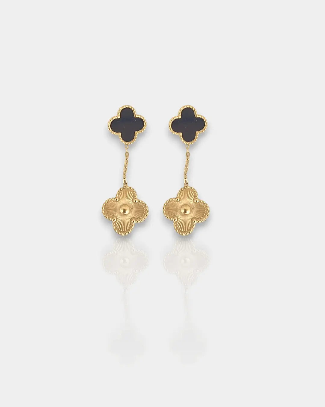 Pendientes lucky aura - Negro y dorado - Blisse