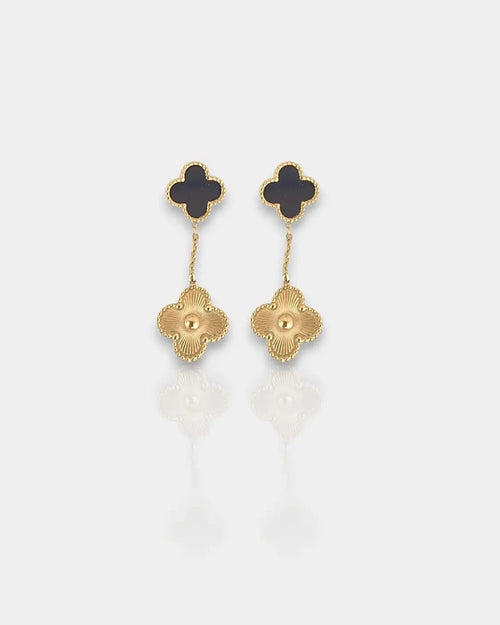 Pendientes lucky aura - Negro y dorado - Blisse