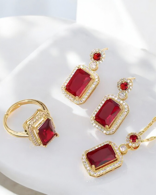 Conjunto Iria - Vermelho/Verde