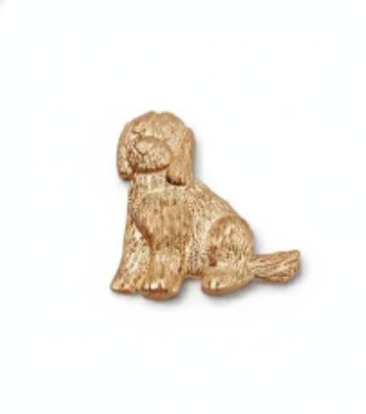 Golden dog charm