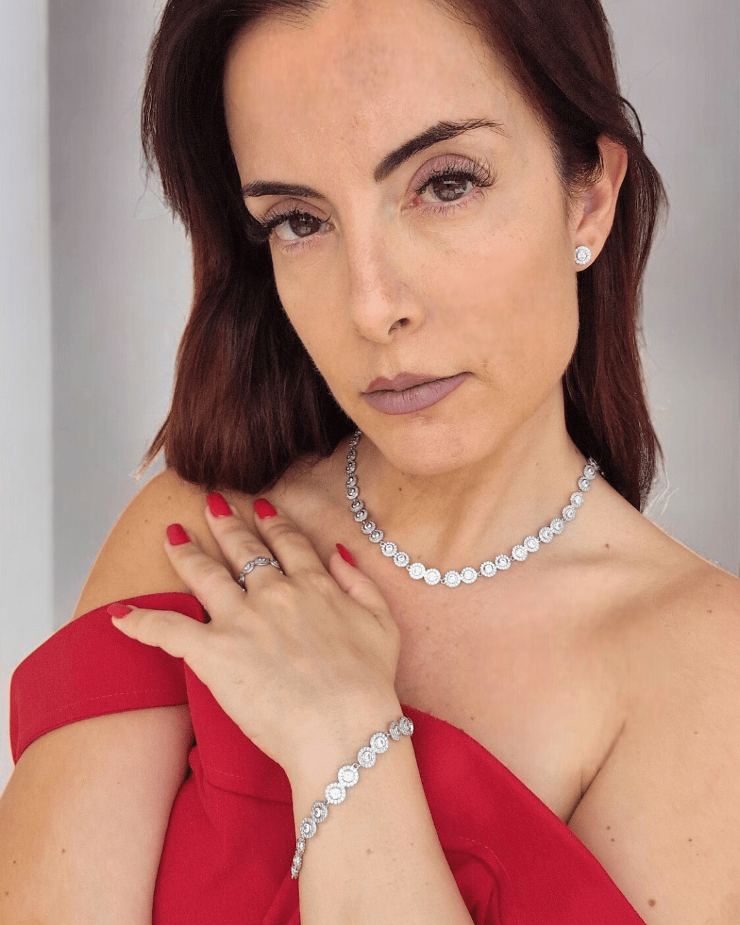 Conjunto Angelica COMPLETO con anillo, pulsera, pendientes y collar - Blisse